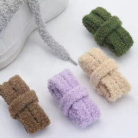 Lacets de Chaussures Personnalisés de Haute Qualité 15mm, Plats en Peluche, Moelleux, Crantés, Style Décontracté et Tendance, avec Sac à Lacets