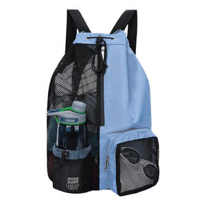 Wholesale Custom Swim Bag Net <b>Drawstring</b> <b>Backpack</b> Unisex Soft Nylon Polyester Waterproof Gym Bag Swimming Mesh Bag - Product Image 5