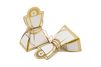 Boîtes en papier pour bonbons et friandises pour fête de baptême avec corde, thème Saint Graal, boîtes cadeaux pour fournitures de fête prénatale