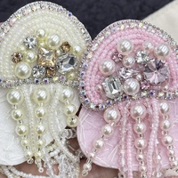 Girly rose brodé méduse gland tissu Patch broche accessoire perles de résine pour vêtements chandails chaussures sacs coques de téléphone