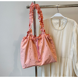 Bolso Tote plisado con cordón fresco literario de alta apariencia con correa de hombro con volantes al por mayor Hermoso bolso de hombro con <span class=keywords><strong>diamantes</strong></span> - Product Image 4