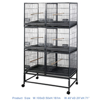 Vente en gros de cages modernes en fer forgé pour éleveurs d'oiseaux perroquets en métal pinson canari volière en fil métallique pour oiseaux