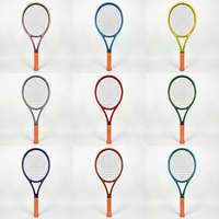 Raquette de tennis en fibre de carbone 3K 12K légère de qualité supérieure, poignée en cuir de 4 1/4 pouces, logo personnalisé, raquette de tennis OEM ODM pour l'entraînement des adultes