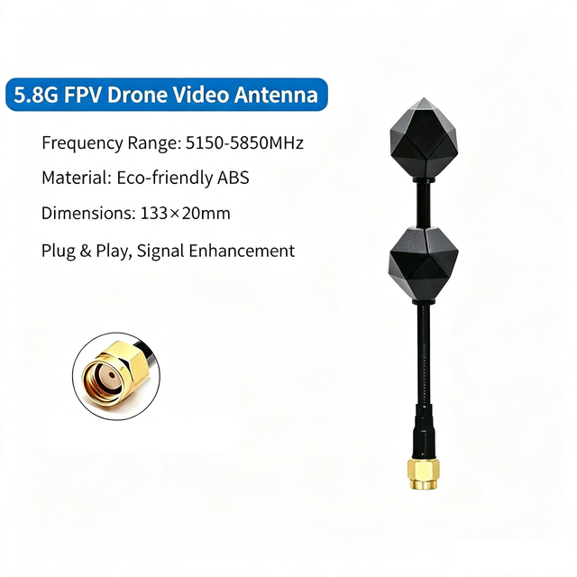 FPV 5.8G Diamond Antenna with S-M-A Connector High Gain RHCP for RC Drone FPV Transmitter