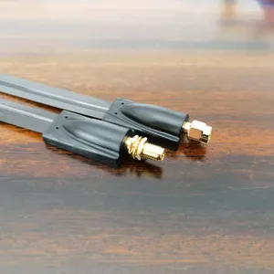 Cabo coaxial flat rp sma plug para rp sma, cabo conector de antena para janela e porta