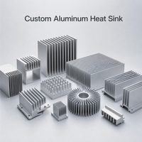 Dissipateur thermique en aluminium usiné sur mesure par CNC, extrusion anodisée pour alimentation électrique, amplificateur, OEM