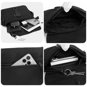 Sac bandoulière WePower pour homme en nylon noir uni, tendance pour tenues quotidiennes, été 2025 - Product Image 2