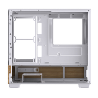 Lovingcool Offre Spéciale ATX châssis de boîtier de jeu d'ordinateur avec fenêtre en verre PC de bureau boîtier de tour complet Gabineter en bois Gamer