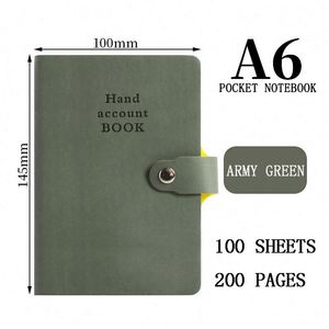 Office PU Vege Frosted Soft Leather Cover A6 Paper Notebook Diary Journal Office School Note Account Book - Product Image 4
