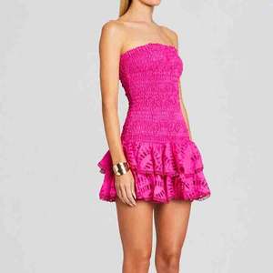 Nuevo Vestido Mini Plisado y Bordado sin Tirantes de Diseño, Vestido Bordado en Algodón Personalizado - Product Image 2