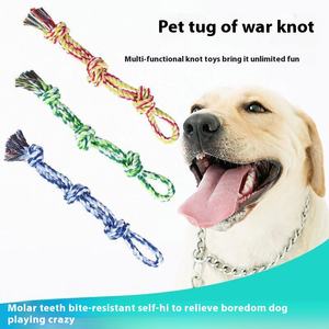 El yapımı hiçbir gıcırtı sert dayanıklı çiğnemek 3 düğüm köpek için ip oyuncak - Product Image 3