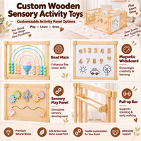 Parc de jeu pour bébé en bois, non toxique, espace d'activités modulaire pour tout-petits, parc de jeu pliable pour l'intérieur, pour les tout-petits et les enfants en crèche