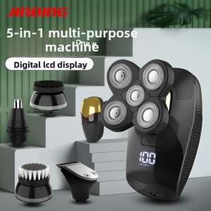 Rasoio Elettrico da Uomo per Auto-Shaving, Ricaricabile USB, Sette Lame, Multifunzione, con Spazzola per Testa Calva e Rifinitore per Peli del Naso - Product Image 2