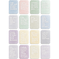 Tarjetas de Afirmaciones Positivas con Acabado Mate, Tarjetas de Autocuidado y Autocompromiso para la Salud Mental, Caja de Regalo con Logotipo Personalizado