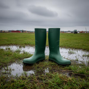 Botas de PVC Verdes TTAKE con Suela Negra, Calzado de Seguridad para Trabajo y Uso en Exteriores - Product Image 3