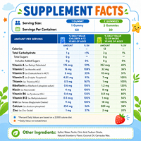 WELLBODY Gummies personnalisés sans sucre pour enfants, vitamines A, C, D, E, complexe B, calcium, zinc, stimulant énergétique pour les enfants
