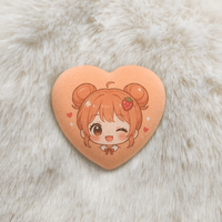 Broche en métal personnalisable en forme de cœur Vigreat, badge en tissu doux imprimé sur étain, épingle attrayante et de collection pour la vente au détail