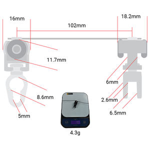 Crochets de rideau pliants en plastique noir moderne pour <span class=keywords><strong>rideaux</strong></span>, mariage/baptême, fenêtre, matériel pour système de tringles <span class=keywords><strong>à</strong></span> <span class=keywords><strong>rideaux</strong></span> - Product Image 4