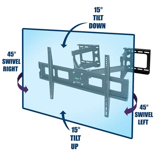 32-65 Inch Swivel Tilt TV Bracket Corner Wall TV Mount Full Motion with Articulating Arms