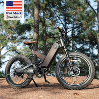 Vélo électrique tout-terrain à pneus larges, stock entrepôt US, prêt à être expédié, 750W, 28MPH, assistance au pédalage avec accélérateur, 24 pouces
