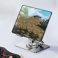 Pliable et réglable en hauteur à 360° °   Support de tablette rotatif en métal pour iPad