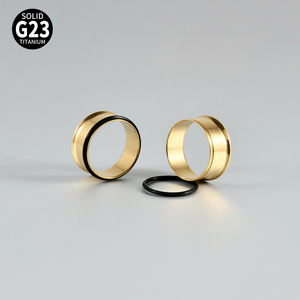 سدادات نفق الأذن من التيتانيوم الصلب بطلاء ذهبي براقة مفردة G23 سدادات تمديد أذن مكشكشة مجوفة مجوهرات ثقب الأذن - Product Image 6