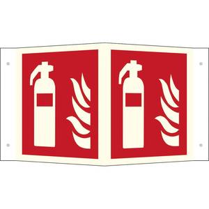 Señalización de Seguridad, Señal de Extintor de Incendios de Aluminio (Ancho x Alto) 150 mm x 150 mm, Superficie Impresa Resistente a los Rayos UV, Certificación ISO 7010, Lámina de 0,45 mm - Product Image 1