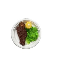 Assiettes en plastique blanc biodégradable Lave-vaisselle Assiettes à dîner lavables au micro-ondes et au congélateur Assiettes jetables de 7 pouces