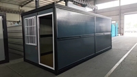 Maison conteneur pliable en acier préfabriquée modulaire portable de 20 pieds pour commerces et dortoirs