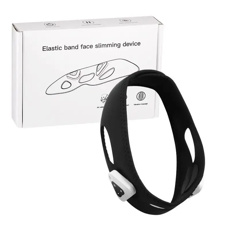 Micro-corrente Rosto Massageador EMS Face Lifting Vibração Chin Redutor Bandagem Rosto Slimmer Dispositivo Completo Envoltório V-line Máscara Cinto