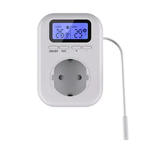 Thermostat socket plug Smart Home Electronic Thermostat plug With LCD And Temperature Sensor Supplied By Manufacturer