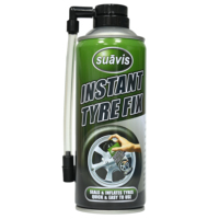 SUAVIS 450ml Mastic de réparation rapide pour pneus avec bombes en aluminium, Scellant et gonfleur numérique pour pneus de voiture