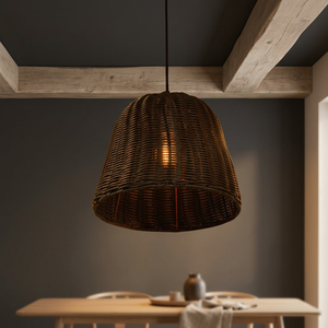 Lampe suspendue en rotin tissé à la main, luminaire en osier naturel, fabriqué à la main en Chine pour la décoration de la maison - Product Image 3