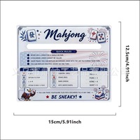 Accessoires de jeu de Mahjong américain en acrylique, best-sellers transfrontaliers : Identificateurs de cartes et instructions claires pour une gameplay simple