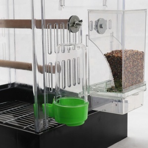 No Mess Oiseau Automatique Cage Mangeoire Distributeur Récipient De Nourriture Transparent Usine En Gros Nouveaux Bols En Carton PP En Plastique pour Oiseaux - Product Image 4