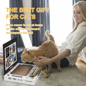 Grattoir pour chat en papier ondulé multifonctionnel, pliable, résistant à l'usure, non-muant, pour ordinateur portable, dessin animé transfrontalier - Product Image 5