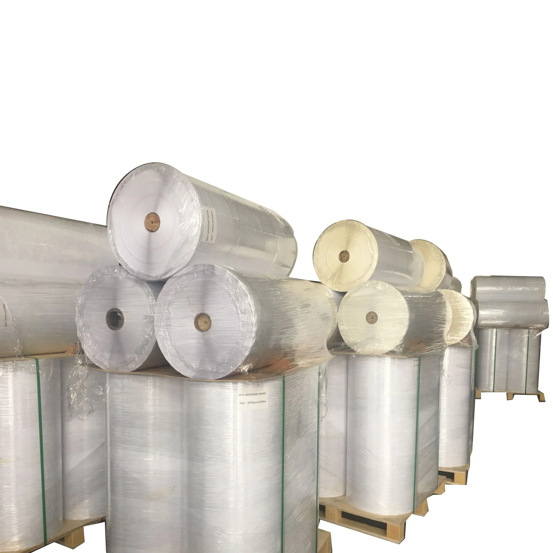 Label Jumbo Roll Adhesive Barcode Thermal PP Raw Semi Gloss Paper Label in Jumbo Roll