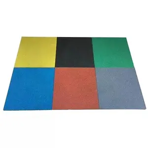 High Quality Colorful Waterproof Kindergarten Floor Sheet Tiles 50*50cm EPDM Outdoor Rubber Flooring Mat For Playground