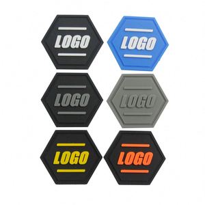 Patchs de logo en silicone 3D en caoutchouc thermocollants personnalisés pour le branding de t-shirts, sweats à capuche, vêtements de sport et tenues décontractées - Product Image 2
