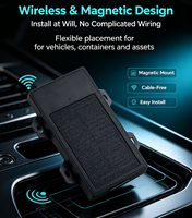 Traceur GPS solaire 4G rechargeable avec batterie 12000 mAh pour suivi d'actifs, gestion de conteneurs, suivi en temps réel, GPS magnétique sans fil