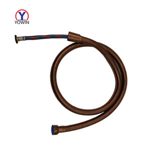 Kaynak fabrika toptan yüksek kalite paslanmaz çelik gül altın duş hortumu esnek duş hortumu çekin - Product Image 2