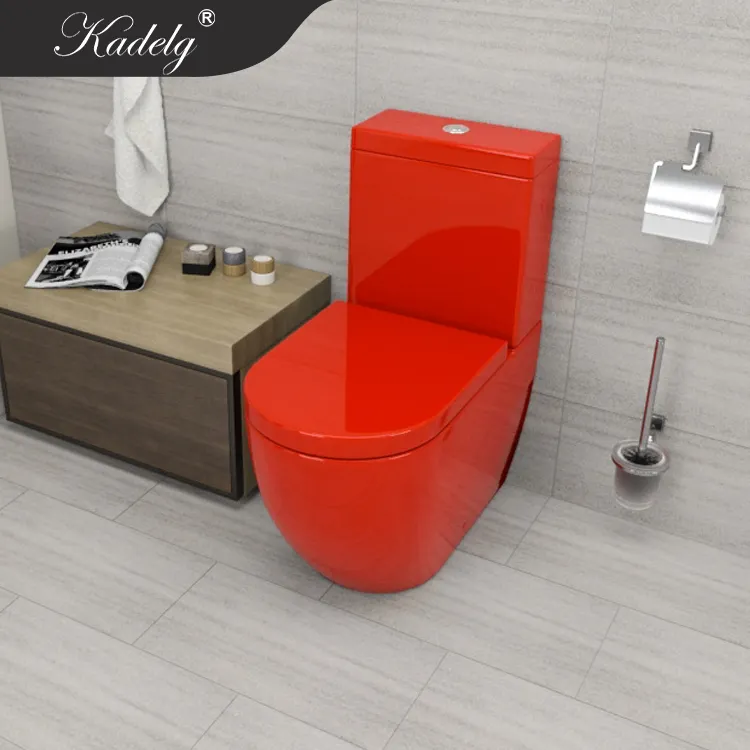 Italiano Bagno Wc In Ceramica di Colore Rosso