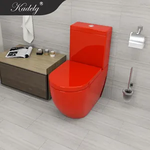 意大利浴室陶瓷厕所红色