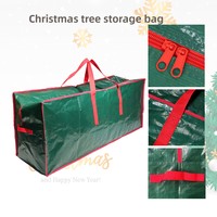 Sac de rangement pour sapin de Noël en tissu Oxford et PE tissé, anti-humidité, pliable, forme cube, grande capacité, pour chambre à coucher, tailles M-L, vente en gros usine