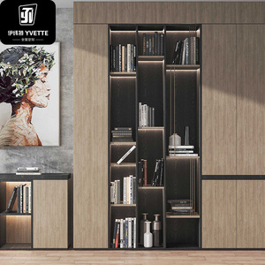 YVT moderno bianco libreria soggiorno libreria divisorio con armadio decorativo pannello in legno libreria per uso ufficio - Product Image 4