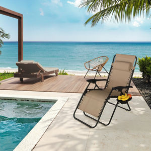 كرسي استرخاء خارجي قابل للطي بتصميم عصري، مزود بوسادة ناعمة، مصنوع من الفولاذ المقاوم للصدأ، للحماية من الأشعة فوق البنفسجية، مناسب للمستشفيات - Product Image 5