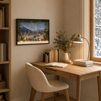 Boîte à lumière LED de Noël personnalisée, écologique et durable, avec cadre en alliage d'aluminium et contrôle de gradation
