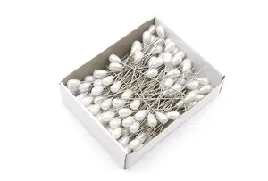 144pcs 2 Inch Teardrop Shape Sewing Pins Pearl Head Straight Corsage Pins With High Quality