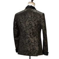 Costume Homme Élégant Noir Col Costumé, Revers de Fête à Simple Boutonnage, Coupe Slim pour Concert