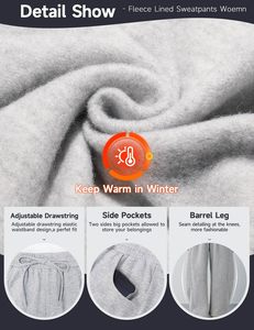 <span class=keywords><strong>Pantaloni</strong></span> sportivi a botte personalizzati in pile foderati <span class=keywords><strong>pantaloni</strong></span> <span class=keywords><strong>oversize</strong></span> da <span class=keywords><strong>donna</strong></span> <span class=keywords><strong>pantaloni</strong></span> sportivi in cotone elasticizzati abbigliamento <span class=keywords><strong>donna</strong></span> inverno - Product Image 5